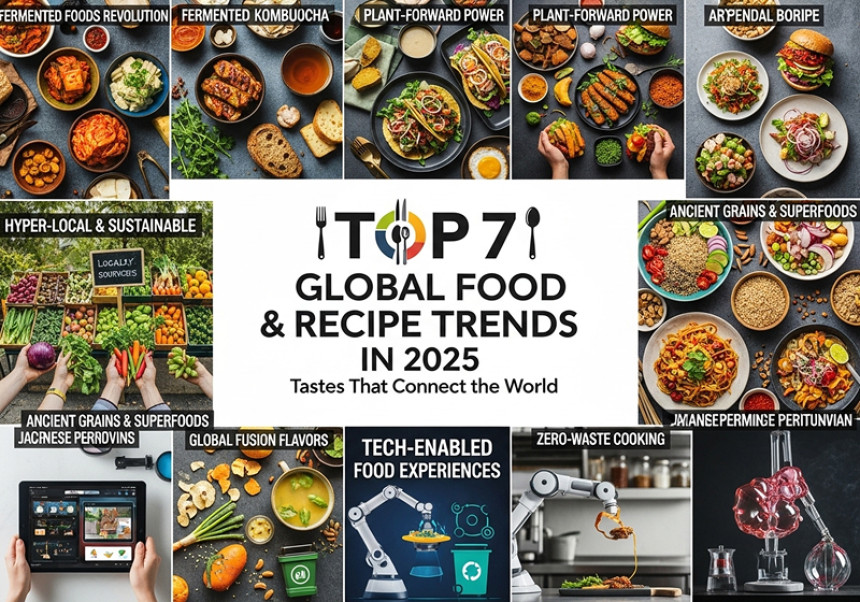Global food & recipes trends 2025 world cuisine collage